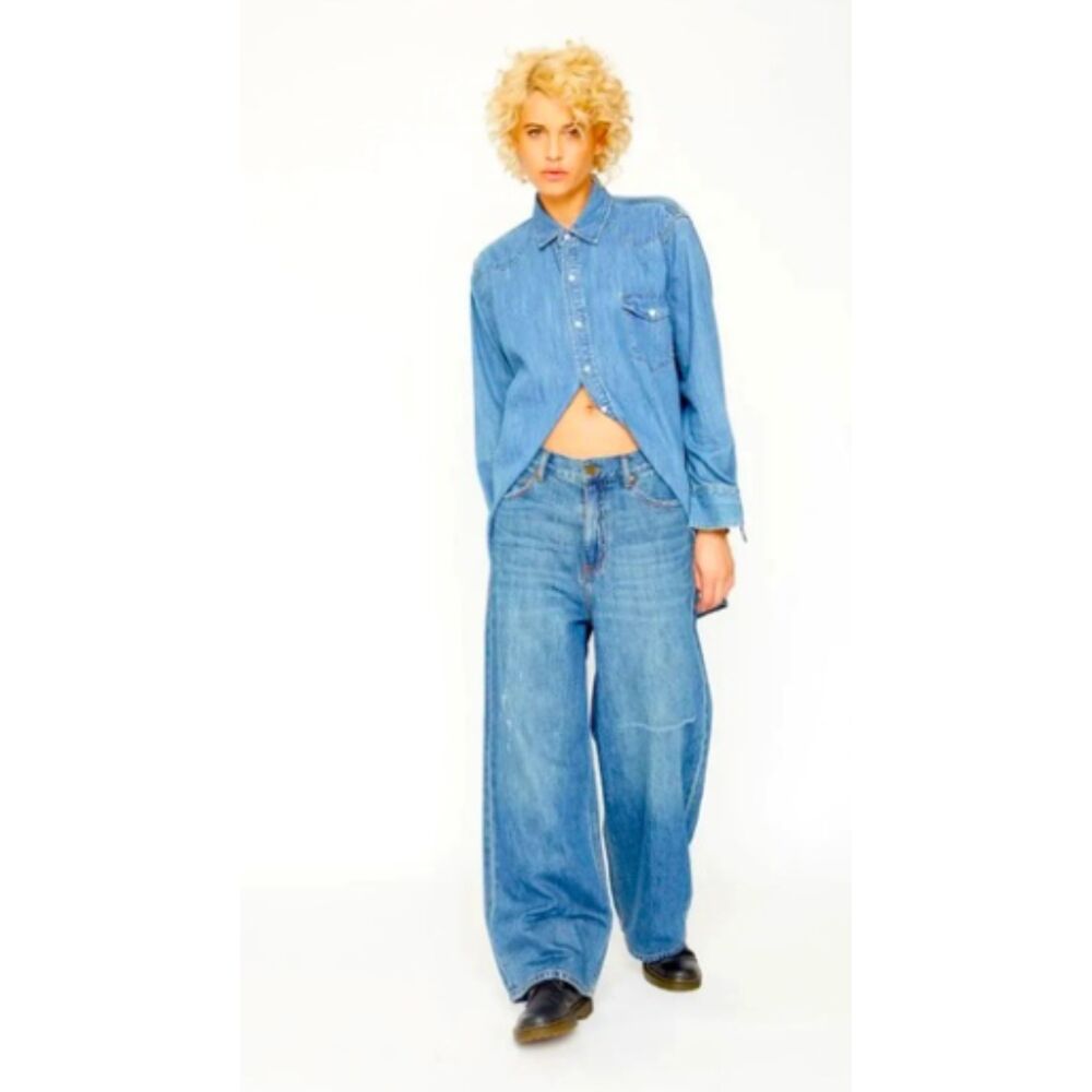 Free People x Sandrine Rose High Rise Wide Leg  Jeans - Size 31 NWT